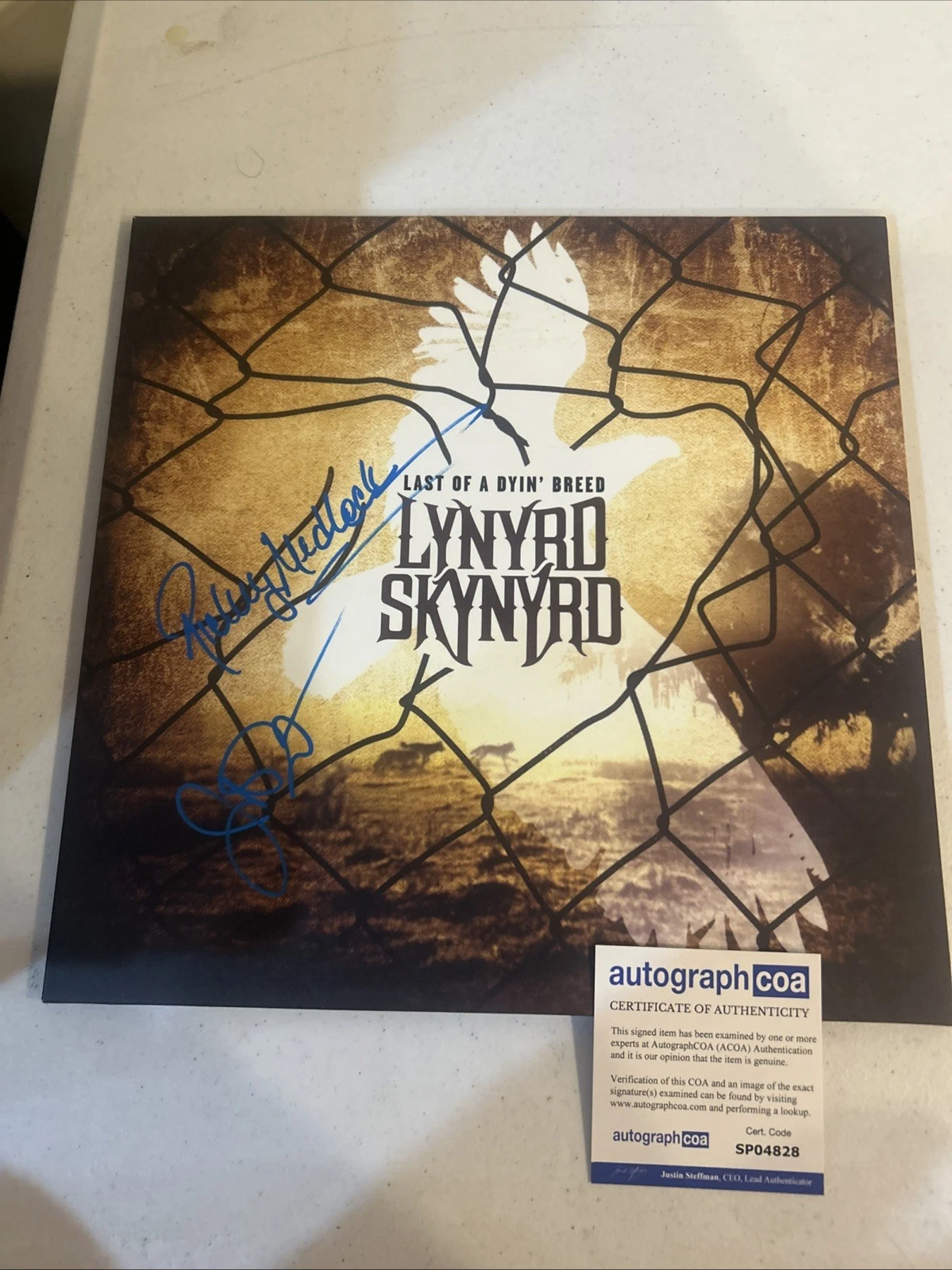 LYNYRD SKYNYRD SIGNED AUTOGRAPH VINYL ALBUM ACOA LAST OF A DYIN BREED VAN ZANT