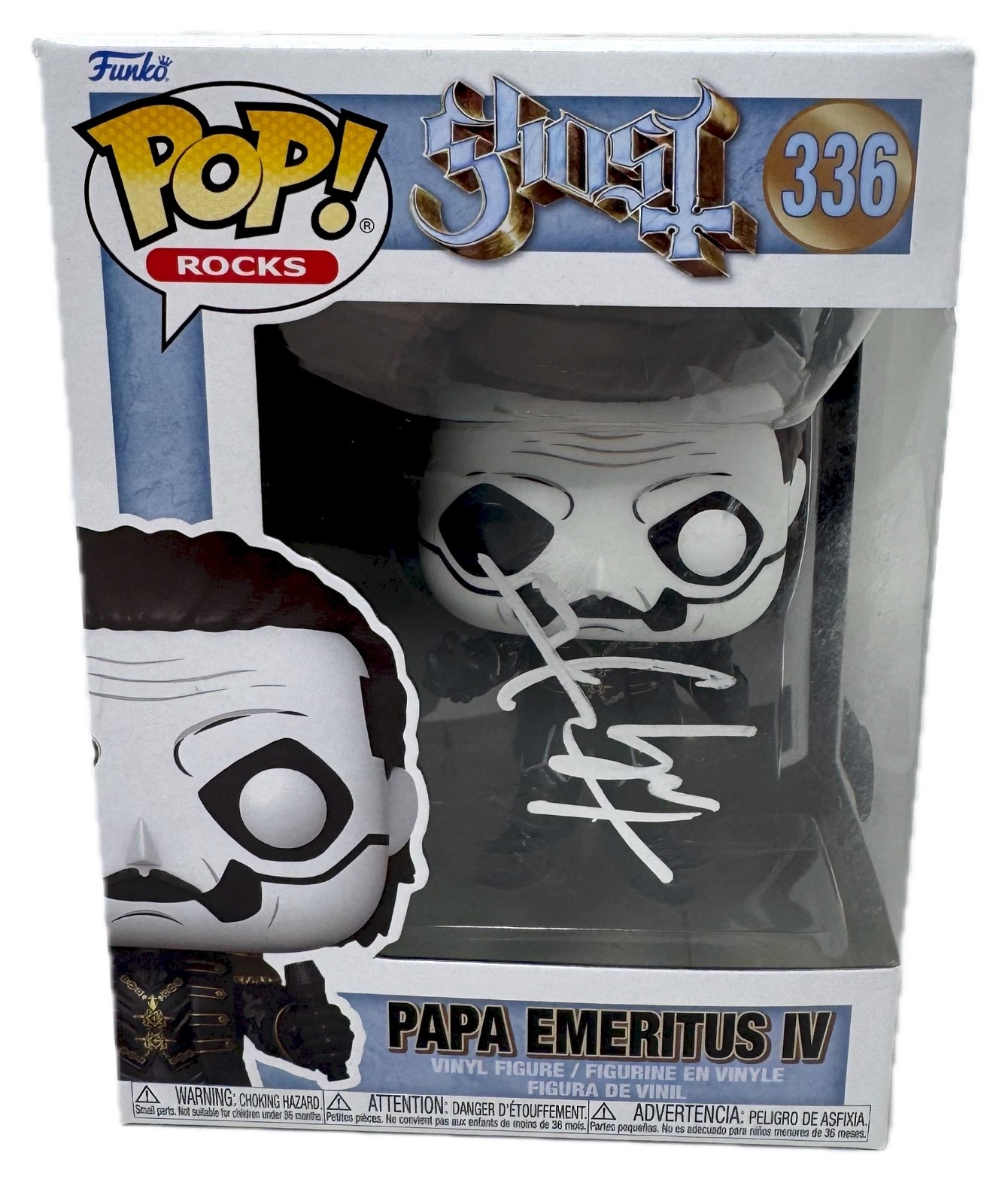 TOBIAS FORGE GHOST SIGNED FUNKO POP PAPA EMERITUS IV 336 AUTOGRAPH BECKETT COA COLLECTIBLE MEMORABILIA