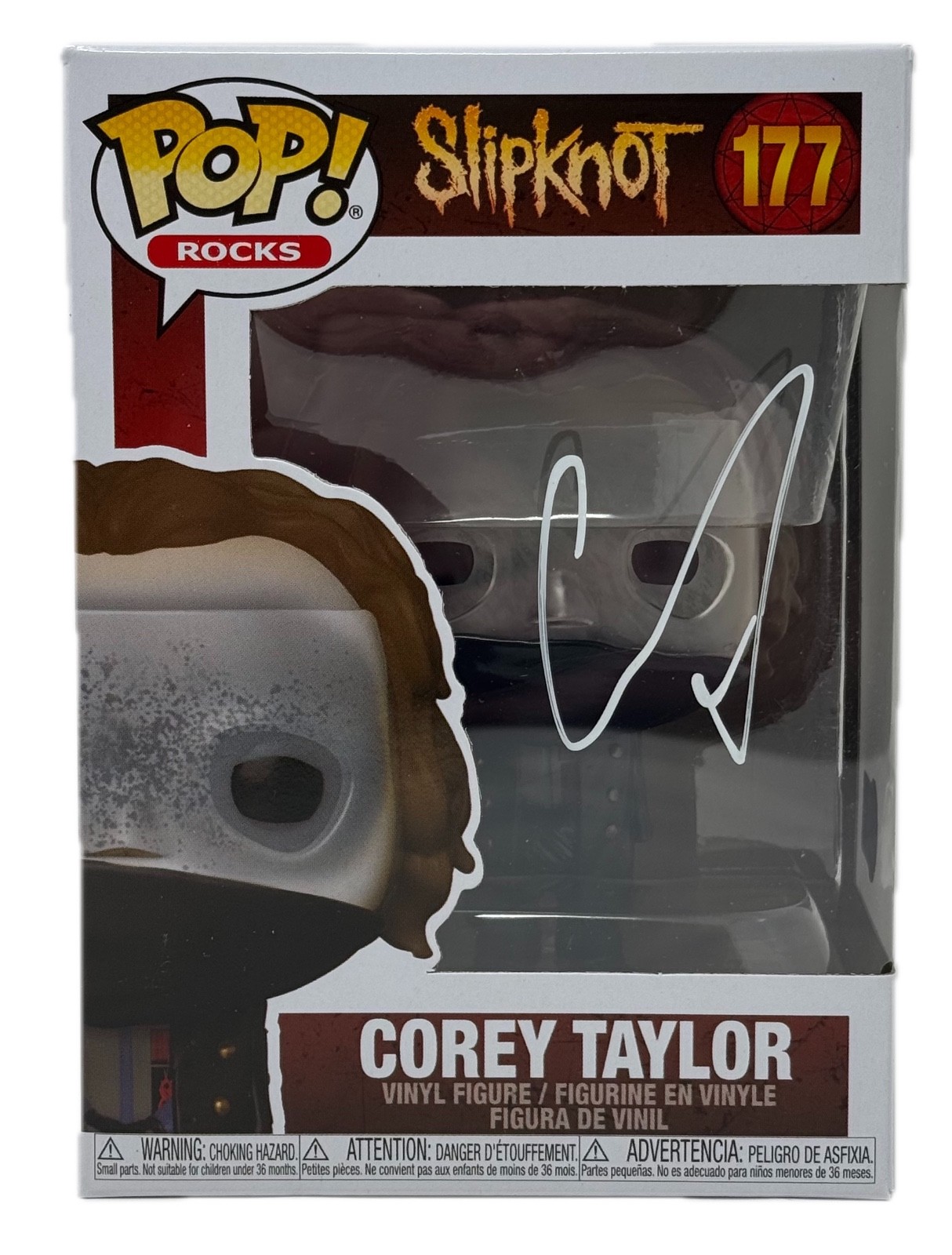 Corey Taylor Slipknot Signed Autograph Funko Pop Rocks #177 Proof Beckett COA