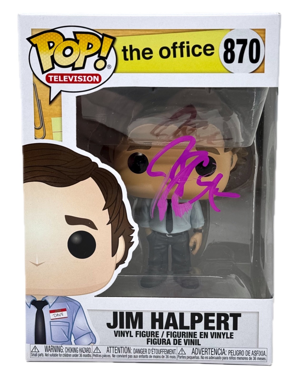 John Krasinski Signed The Office Jim Halpert Funko Pop 870 Autograph Beckett COA