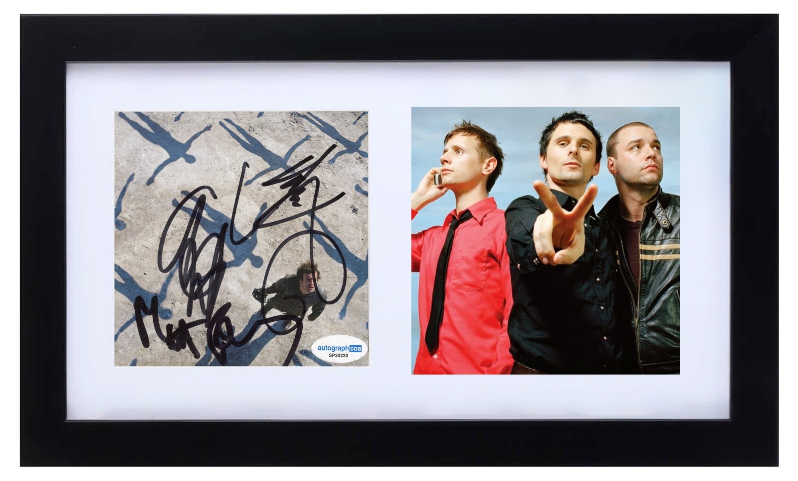 MUSE Band Signed Autograph Absolution CD Cover Framed Matt Bellamy x3 ACOA COA
