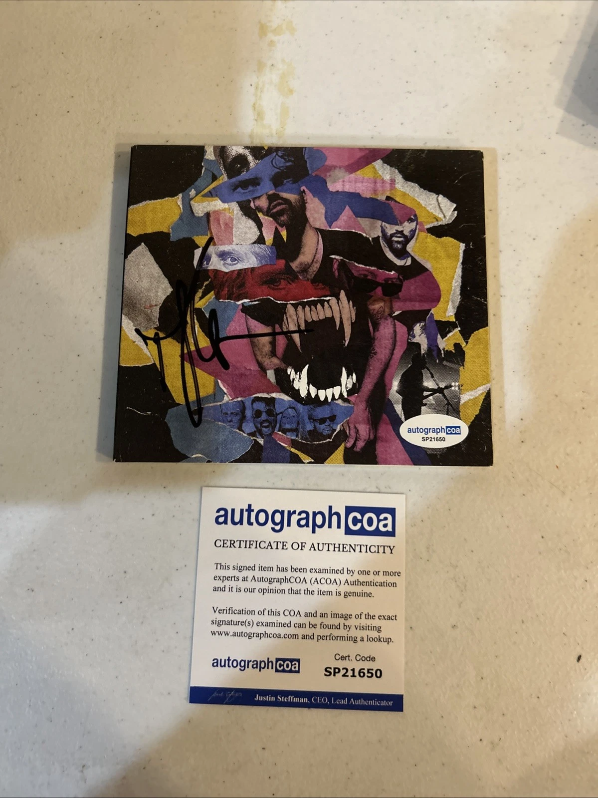 TYLER GLENN NEON TREES SIGNED AUTOGRAPH CD SINK YOUR TEETH ACOA