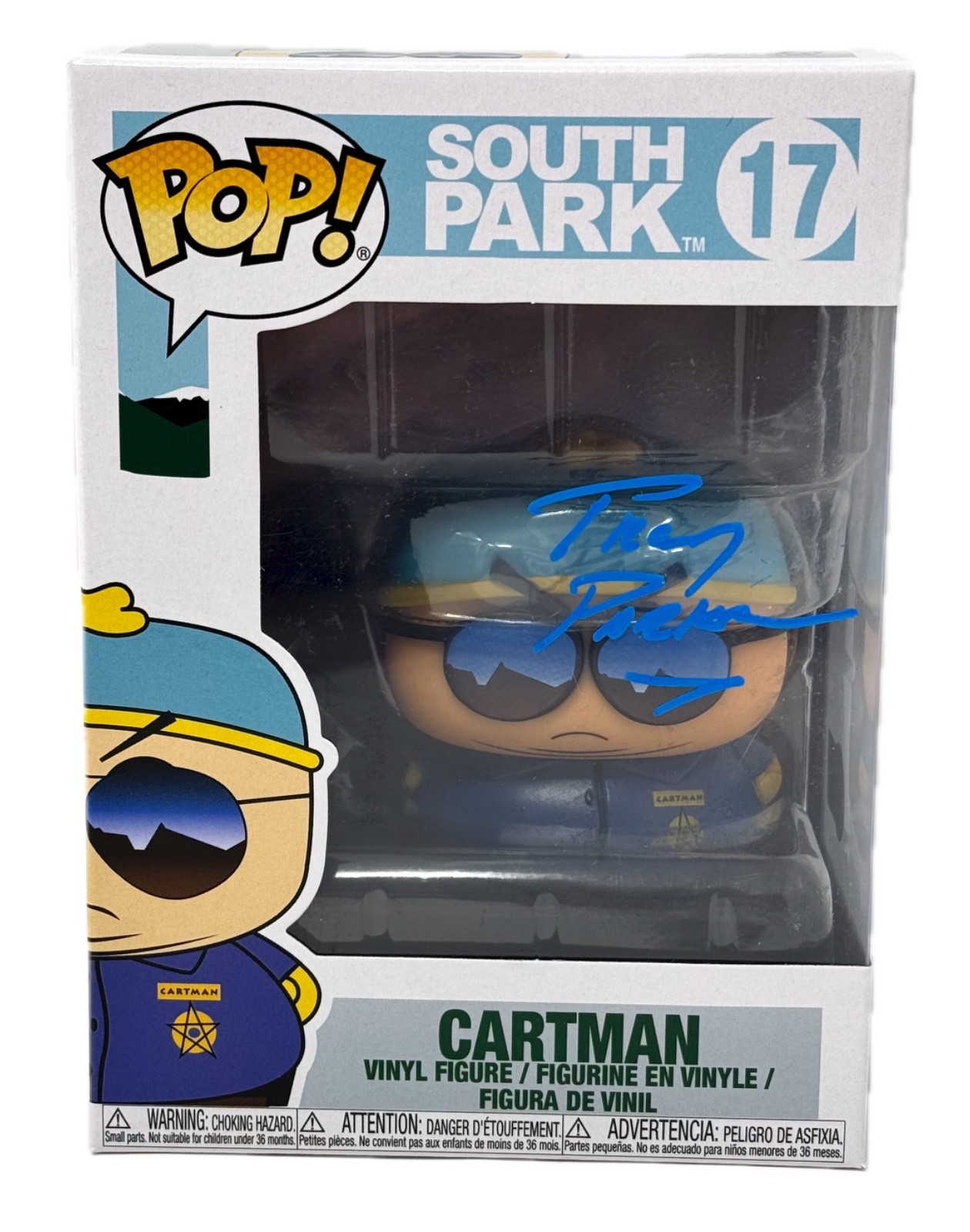 Trey Parker Signed South Park Cartman Funko Pop #17 Autograph Figure Beckett COA