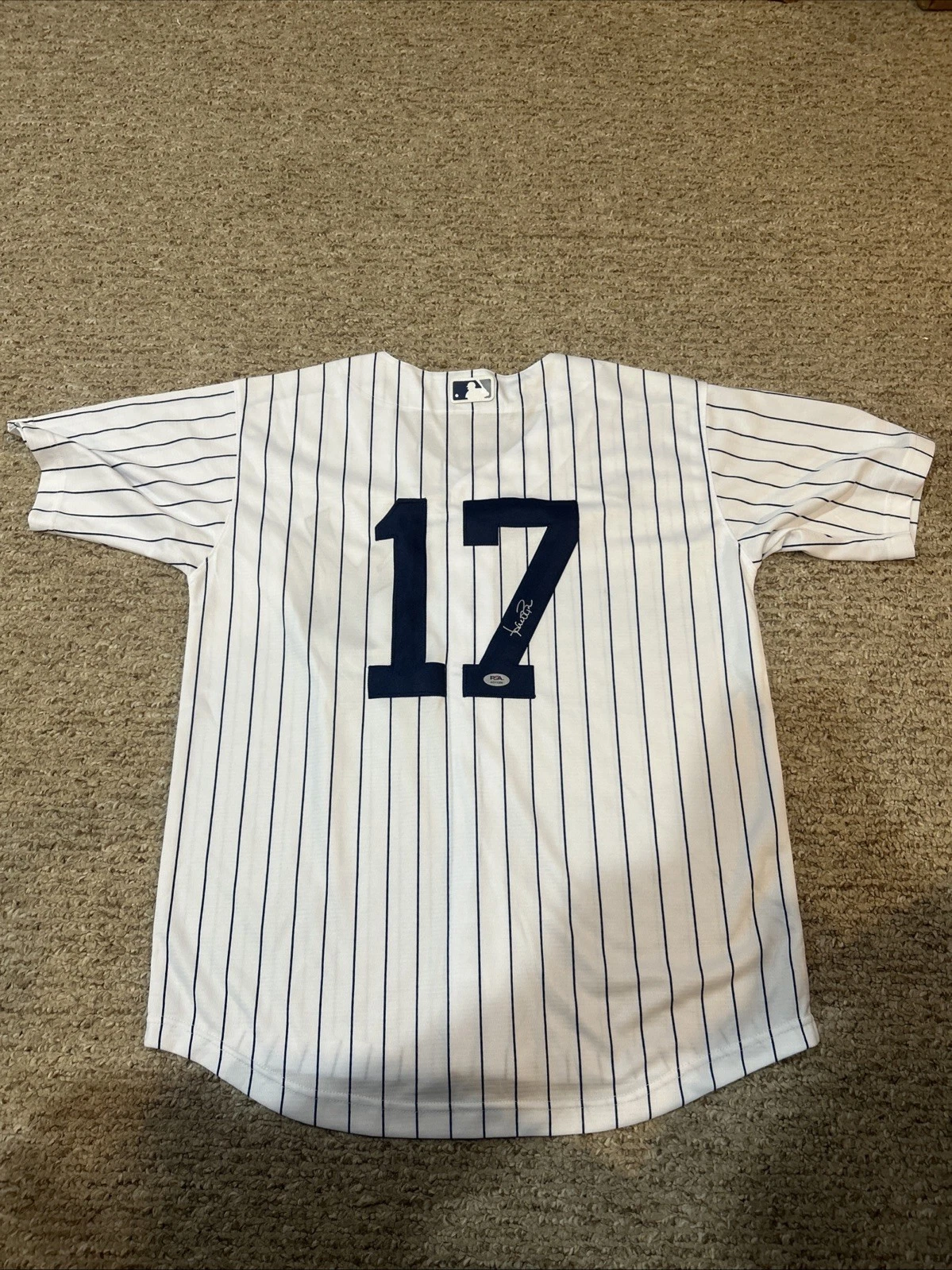 NEW YORK YANKEES- AARON BOONE SIGNED AUTOGRAPH JERSEY PSA COA MANAGER PLAYER