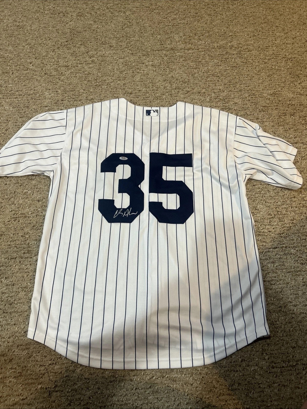 NEW YORK YANKEES- CLAY HOLMES SIGNED AUTOGRAPH JERSEY PSA COA
