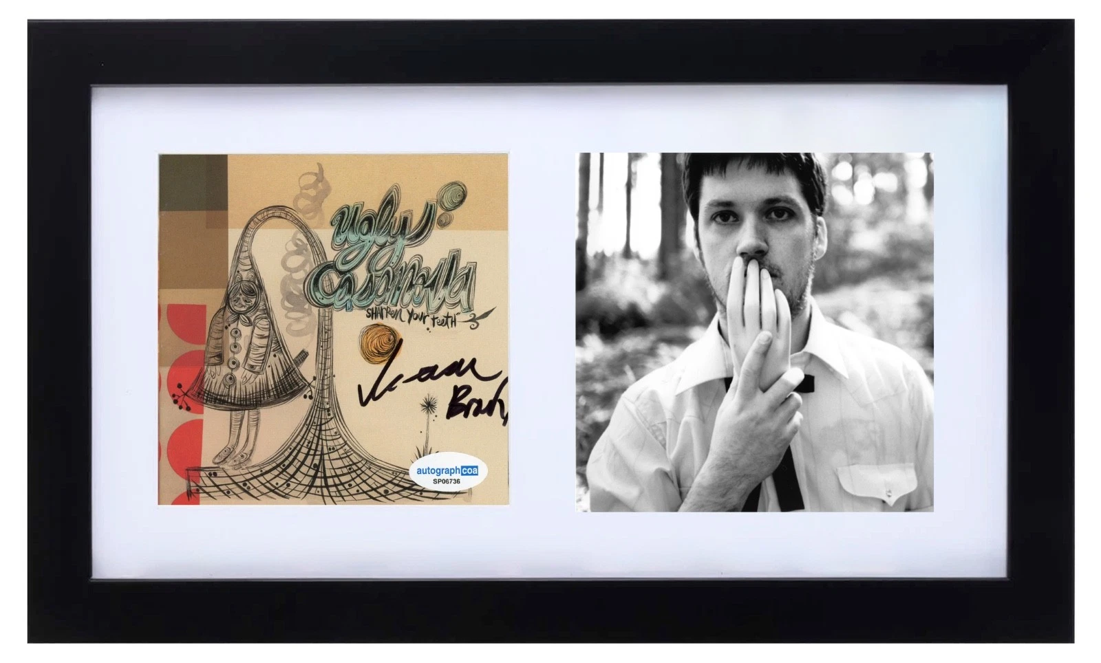 Isaac Brock Signed Ugly Casanova Sharpen Your Teeth CD Cover Framed ACOA COA