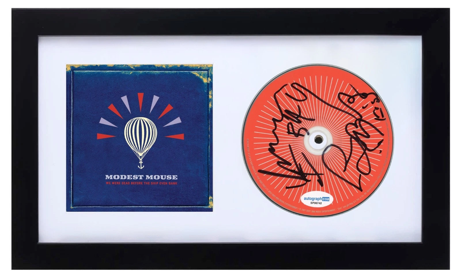 Isaac Brock Modest Mouse Signed We Were Dead Before the Ship Even CD Framed ACOA