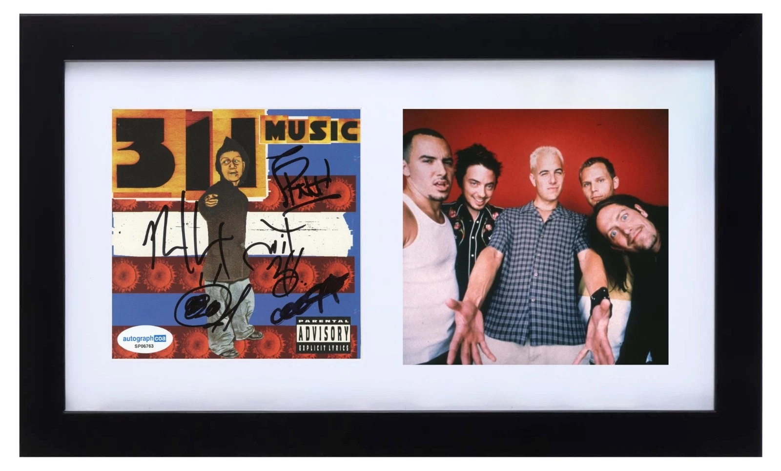 311 Band Signed Autograph Music CD Cover Framed Display Nick Hexum x5 ACOA COA
