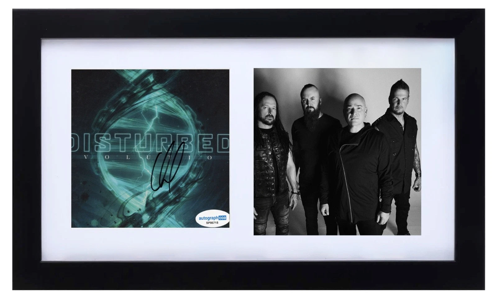 David Draiman Disturbed Signed Autograph Evolution CD Cover Framed ACOA COA