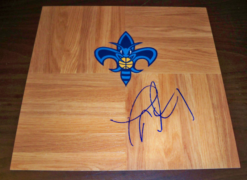 Hornets TREVOR ARIZA Signed Auto Basketball Floor COA!