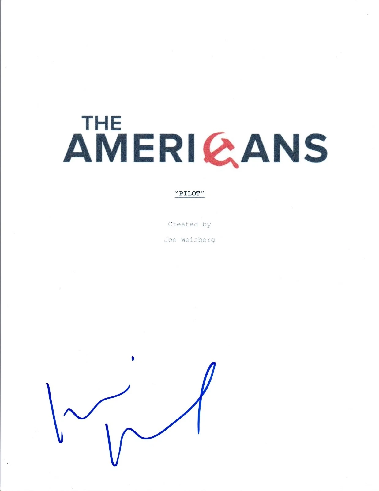 Keri Russell Signed Autographed THE AMERICANS Pilot Episode Script COA