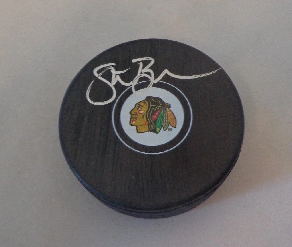 Stan Bowman signed Chicago Blackhawks puck autographed Hawks