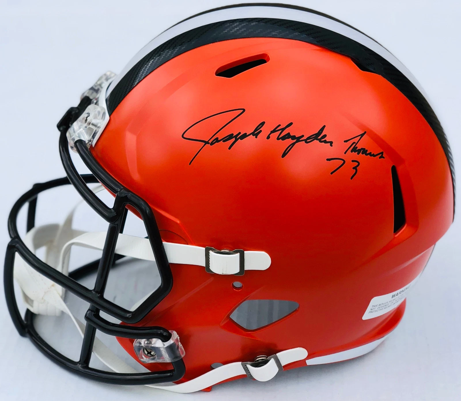 PSA/DNA Browns #73 JOE THOMAS Signed Autographed SPEED Football Helmet FULL SIG