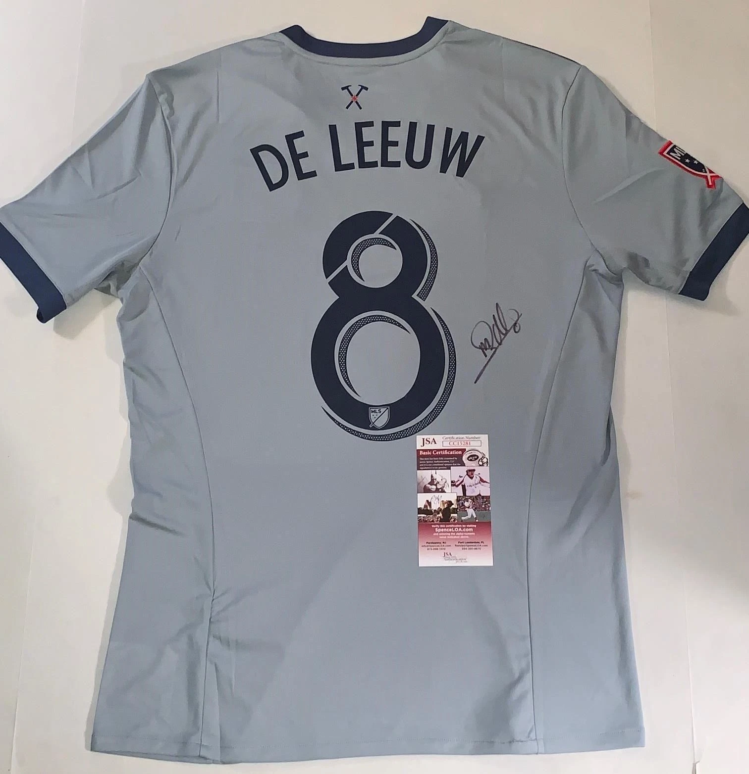 Michael de Leeuw signed Chicago Fire MLS jersey autographed JSA