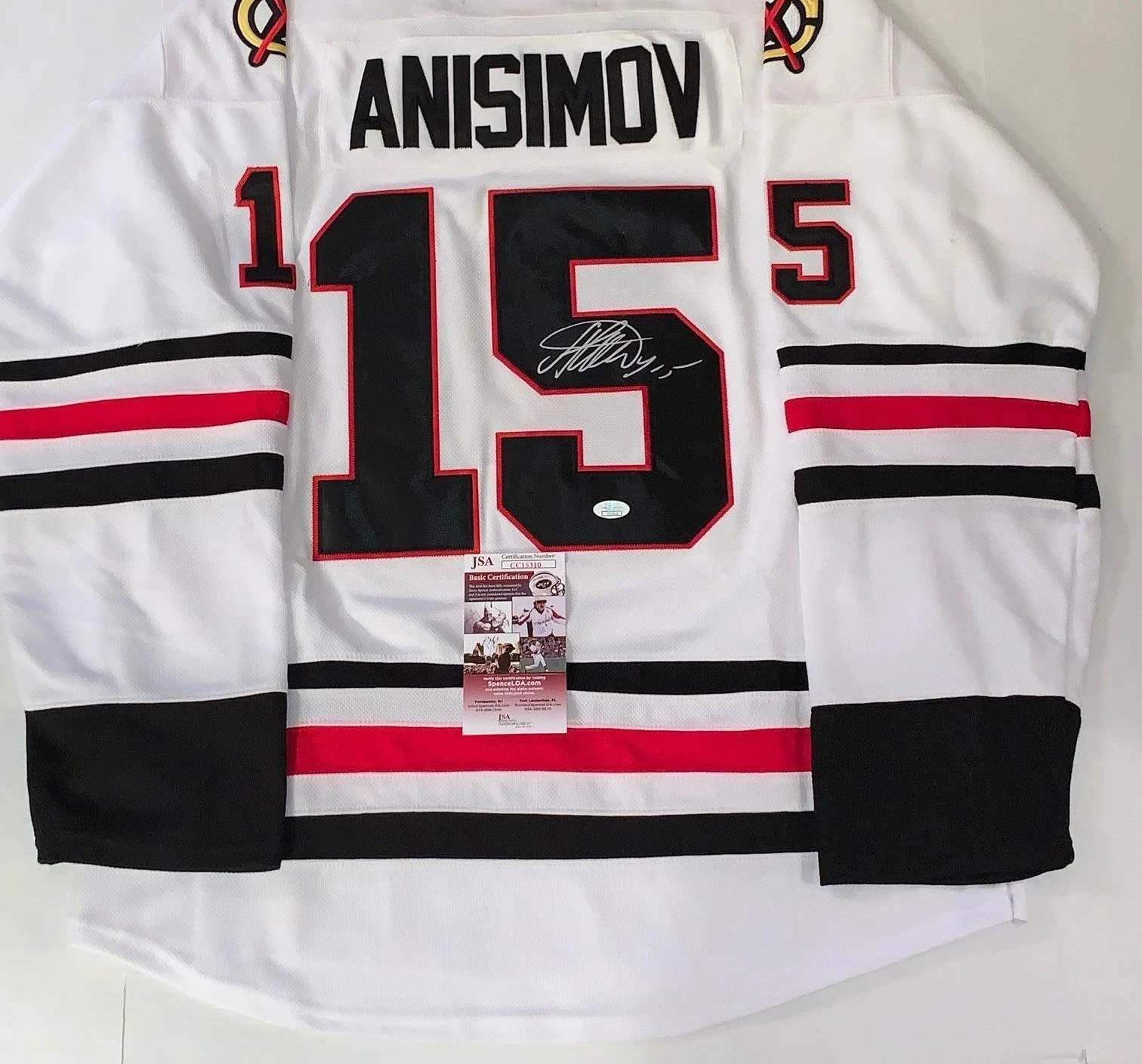 Artem Anisimov signed Chicago Blackhawks jersey autographed Hawks JSA