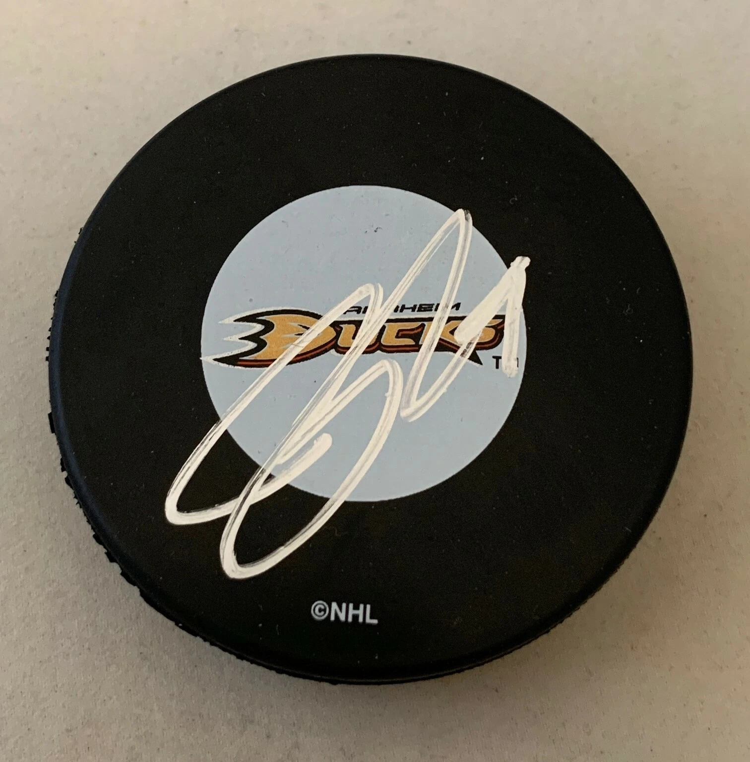 Bobby Ryan signed Anaheim Ducks Puck autographed