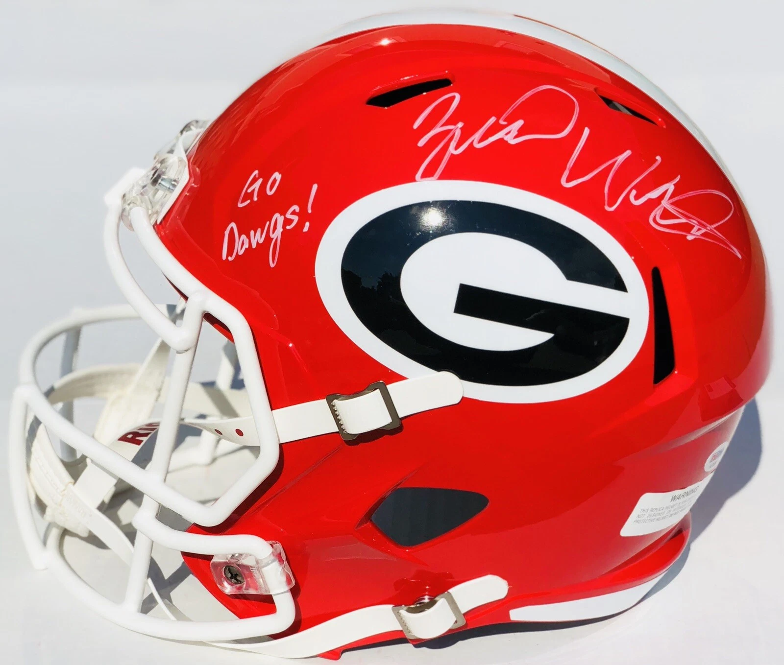 PSA/DNA Georgia Bulldogs #3 ZAMIR WHITE Signed Autographed Football Helmet DAWGS