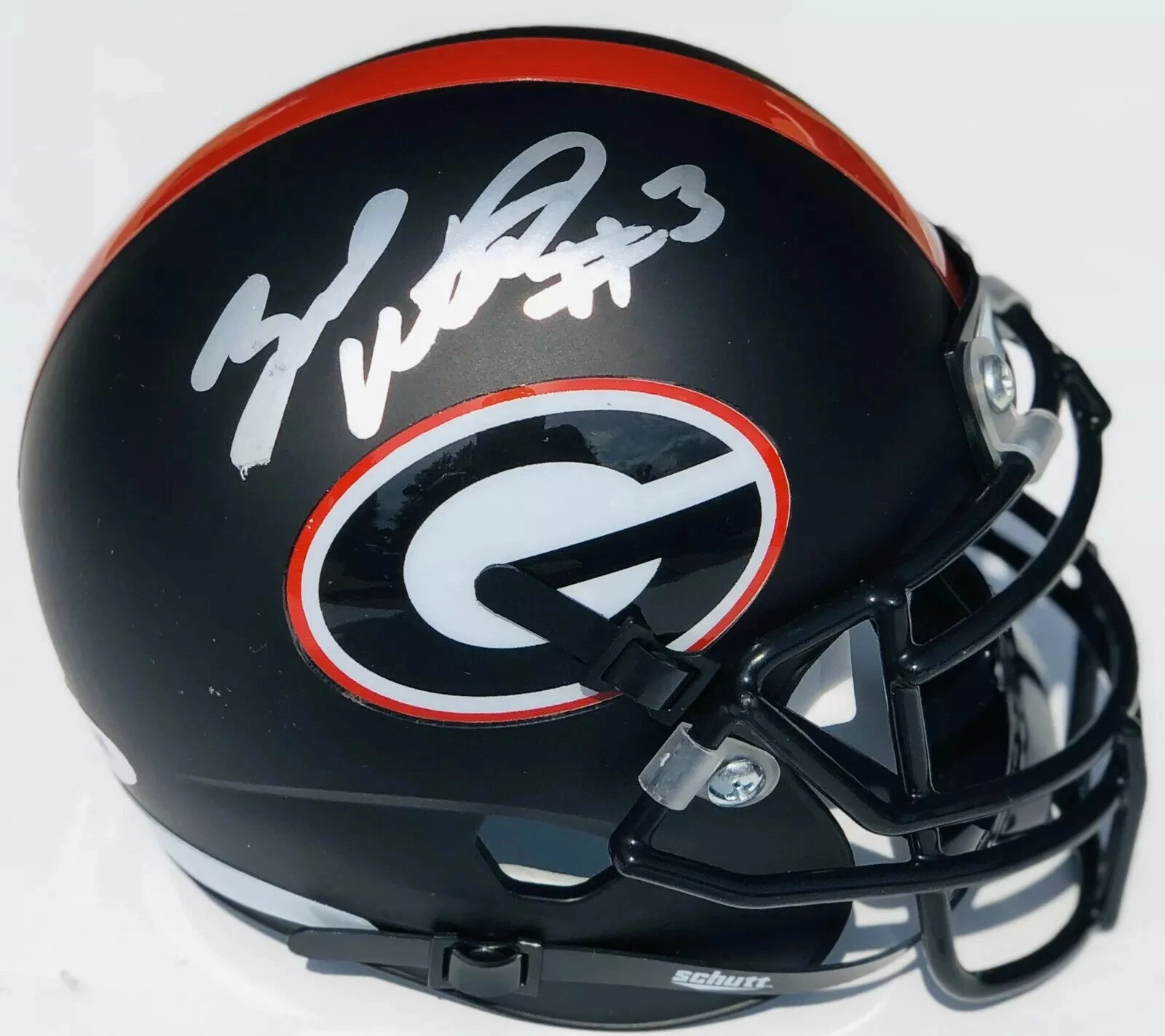 PSA/DNA Georgia Bulldogs #3 ZAMIR WHITE Signed Autographed Mini Football Helmet