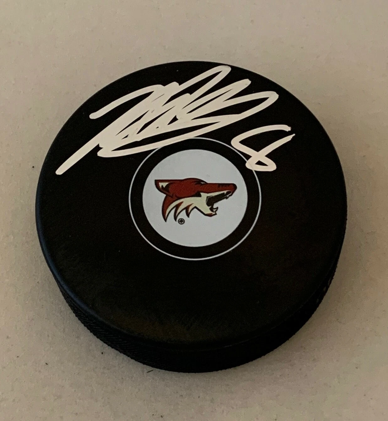 Nick Schmaltz signed Arizona Coyotes Puck autographed