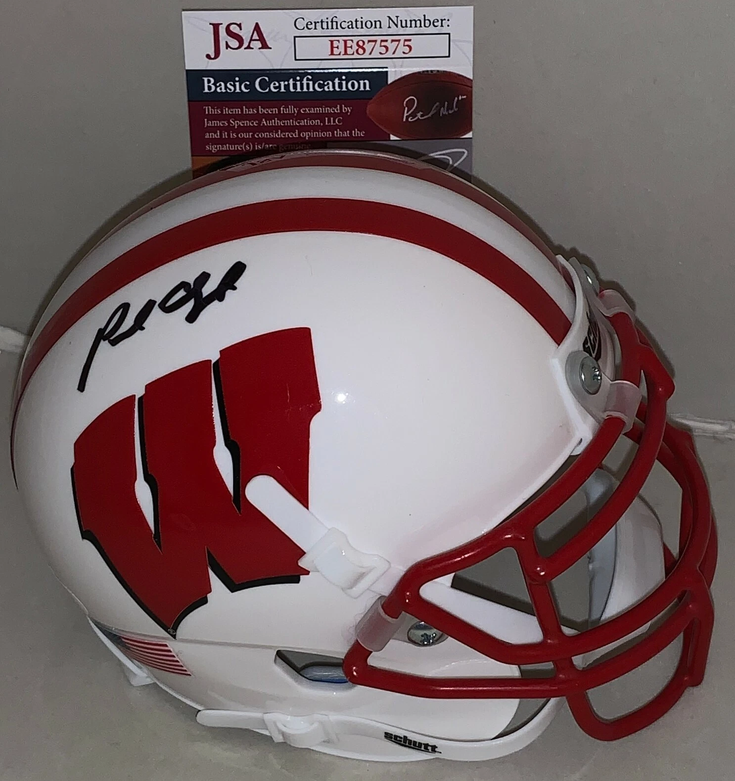 Paul Chryst signed Wisconsin Badgers mini helmet autographed JSA