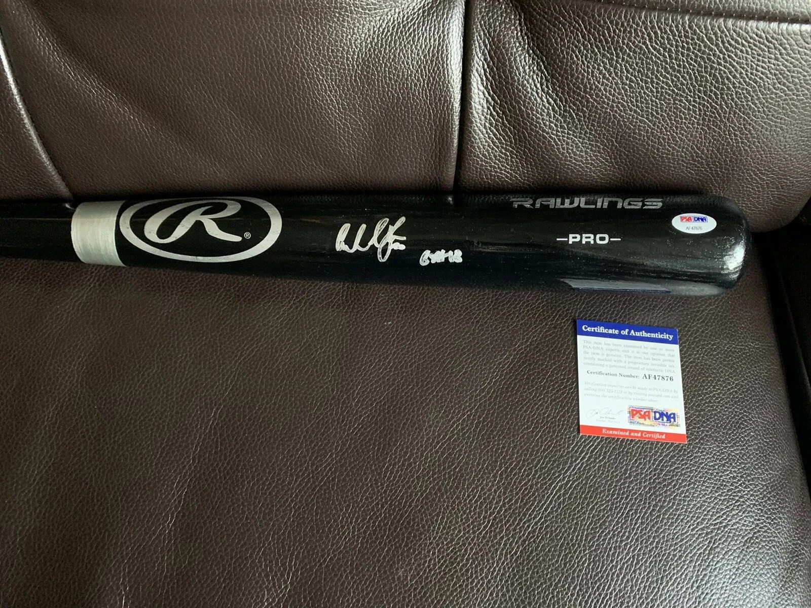 Andrew Vaughn Signed Rawlings Pro Full Size Bat “GSA 18” PSA/DNA White Sox Debut