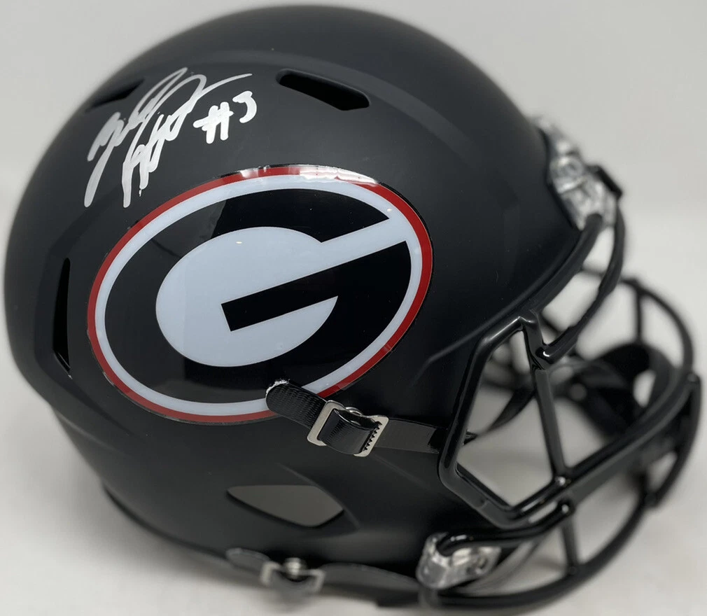 PSA/DNA Georgia Bulldogs #3 ZAMIR WHITE Signed Autographed BLACK Football Helmet