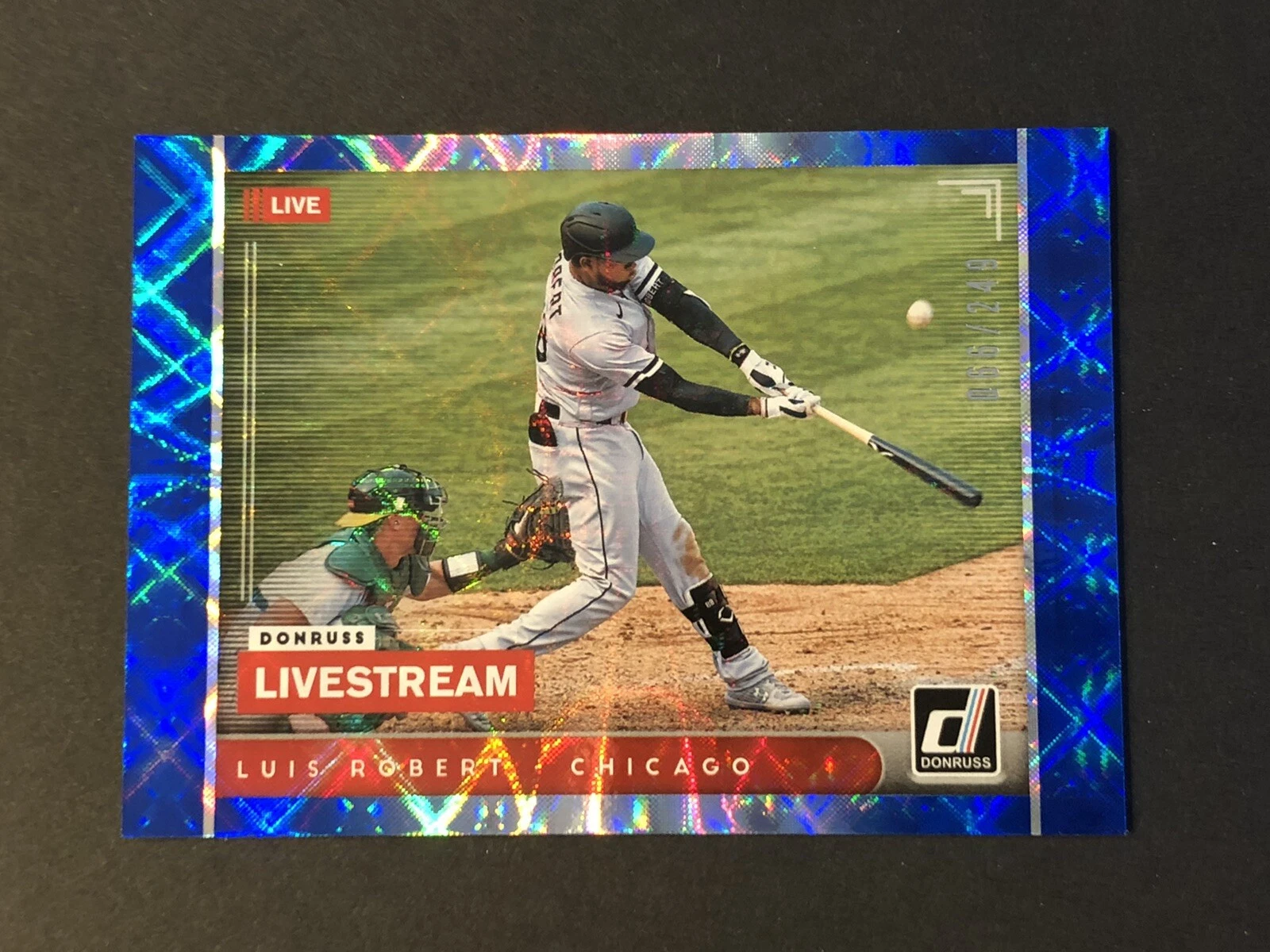 2021 Donruss Baseball Luis Roberts Livestream Blue Refractor #LS2 /249 Chicago