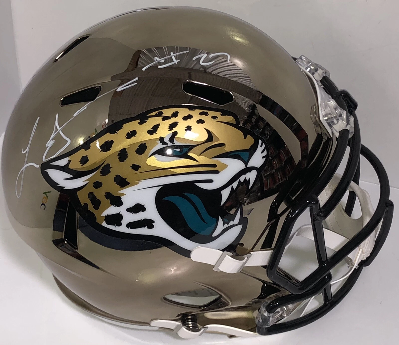 Leonard Fournette Signed Auto Jacksonville Jaguars F/S Chrome Helmet Psa/Dna