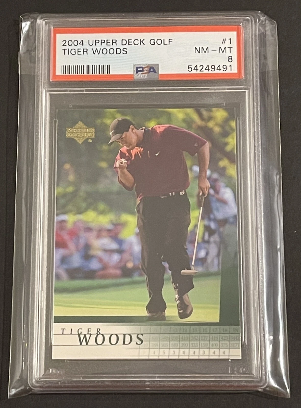 TIGER WOODS 2001 UPPER DECK ROOKIE RC CARD #1 PSA 8 NM-MT COLLECTIBLE MEMORABILIA
