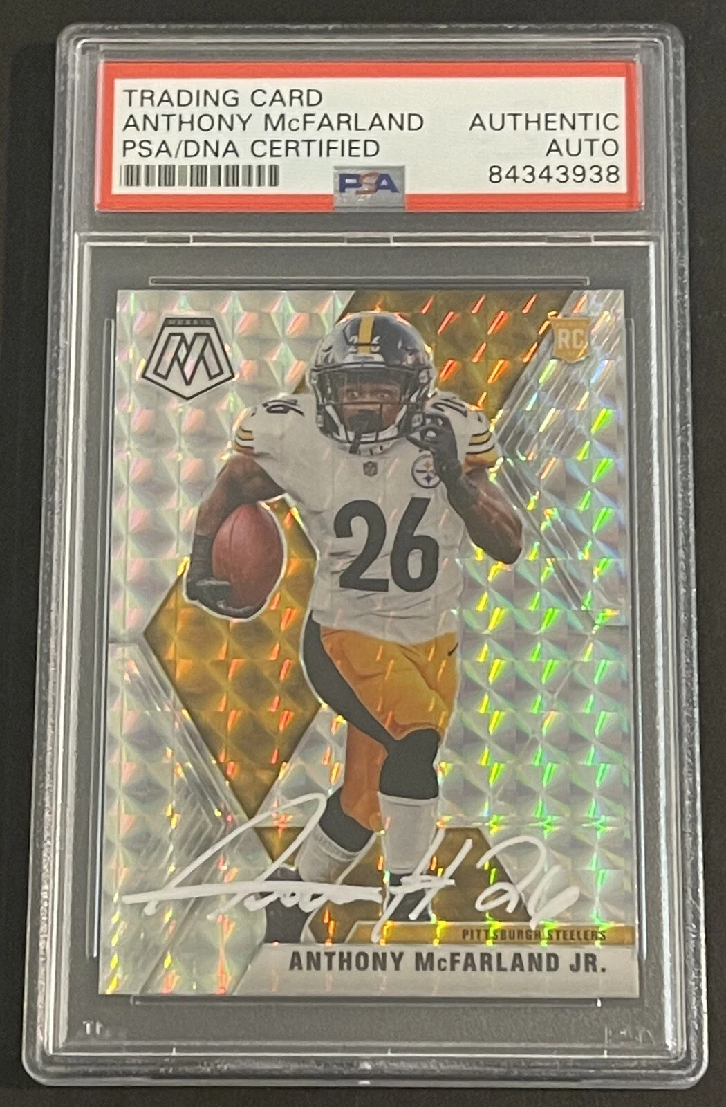 ANTHONY MCFARLAND SIGNED AUTOGRAPHED PITTSBURGH STEELERS 2020 MOSAIC RC PSA/DNA COLLECTIBLE MEMORABILIA