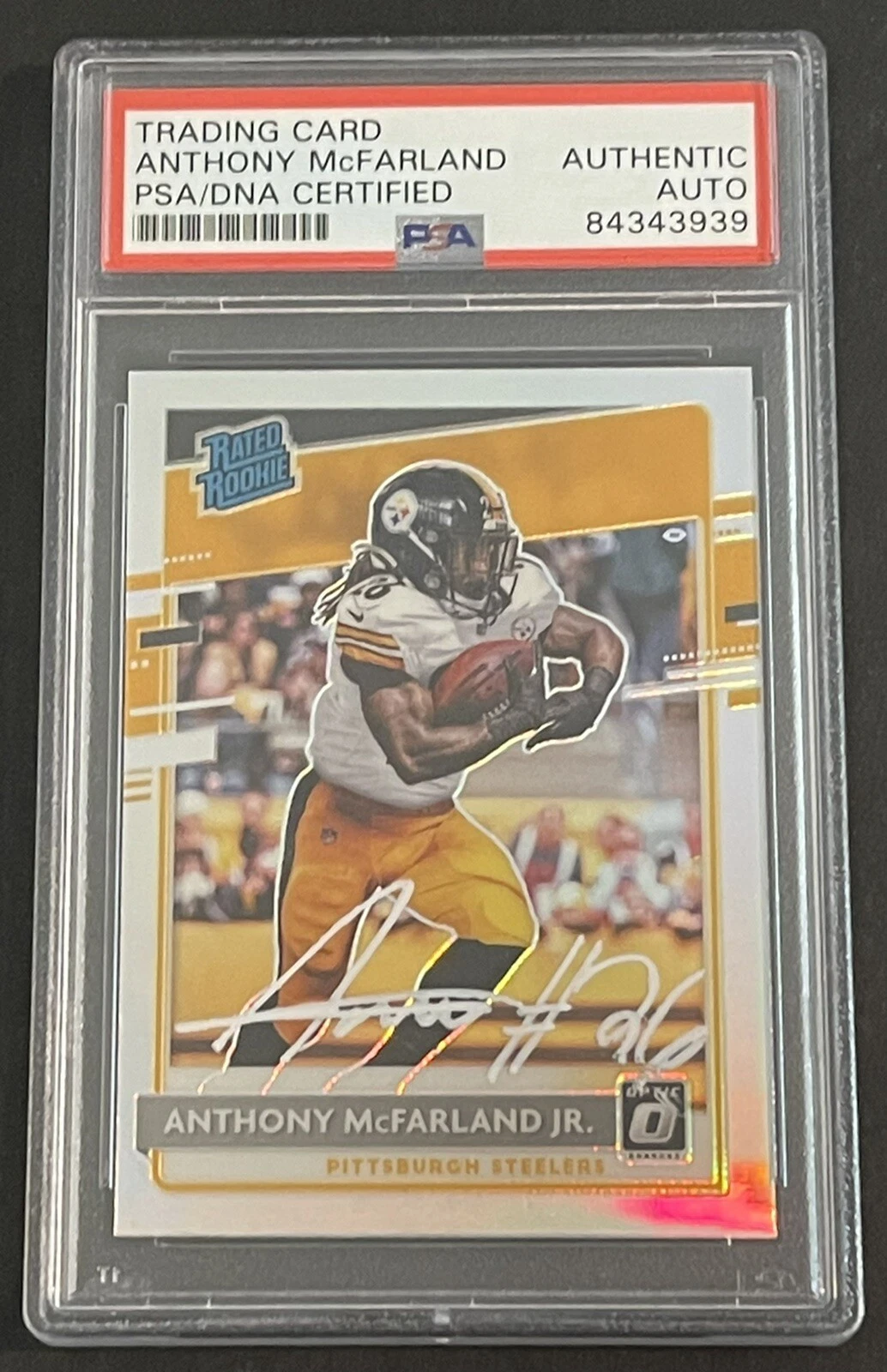 ANTHONY MCFARLAND SIGNED AUTOGRAPHED PITTSBURGH STEELERS 2020 OPTIC RC PSA/DNA COLLECTIBLE MEMORABILIA