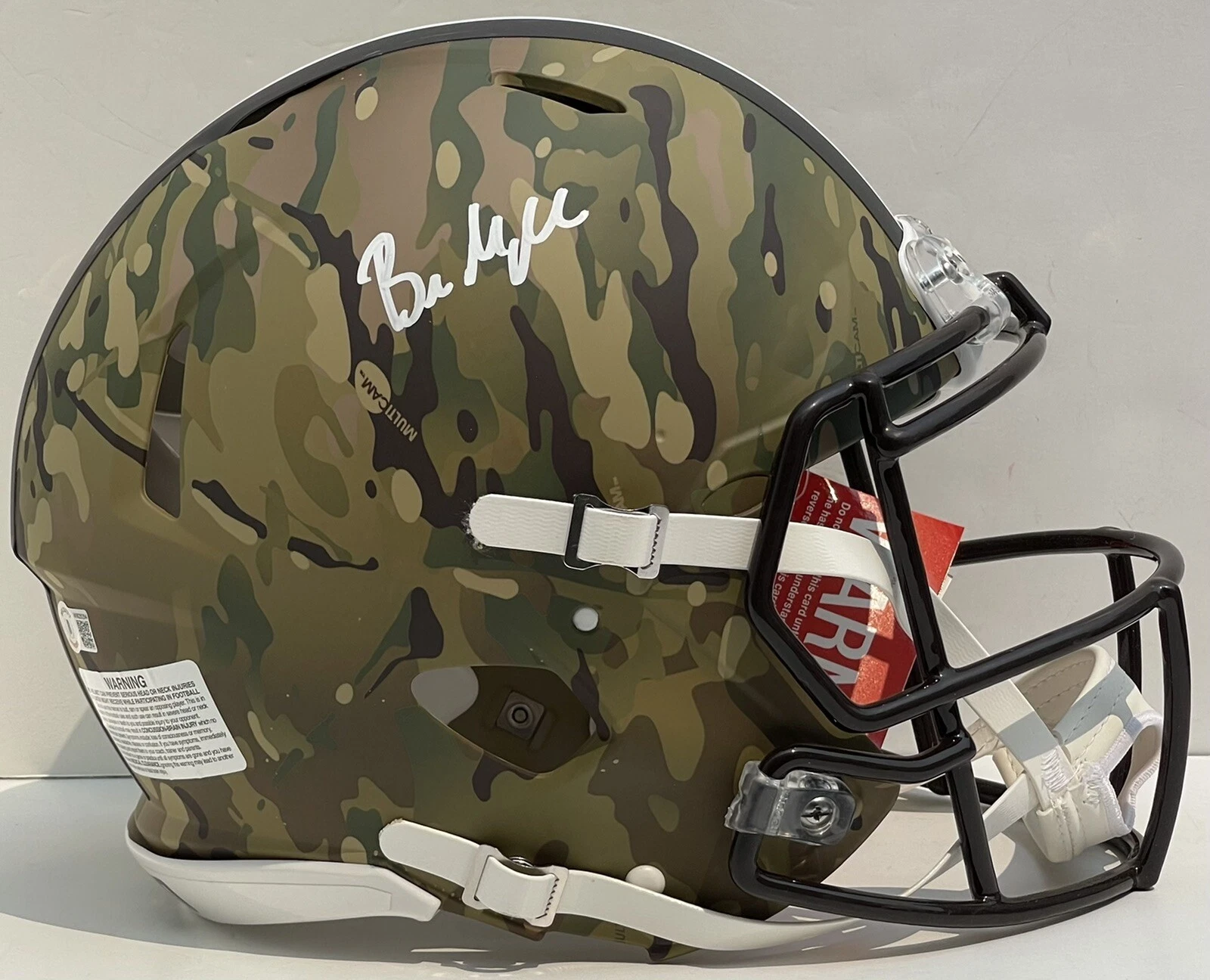 Baker Mayfield Signed Autographed Cleveland Browns Camo Full Size Helmet Beckett