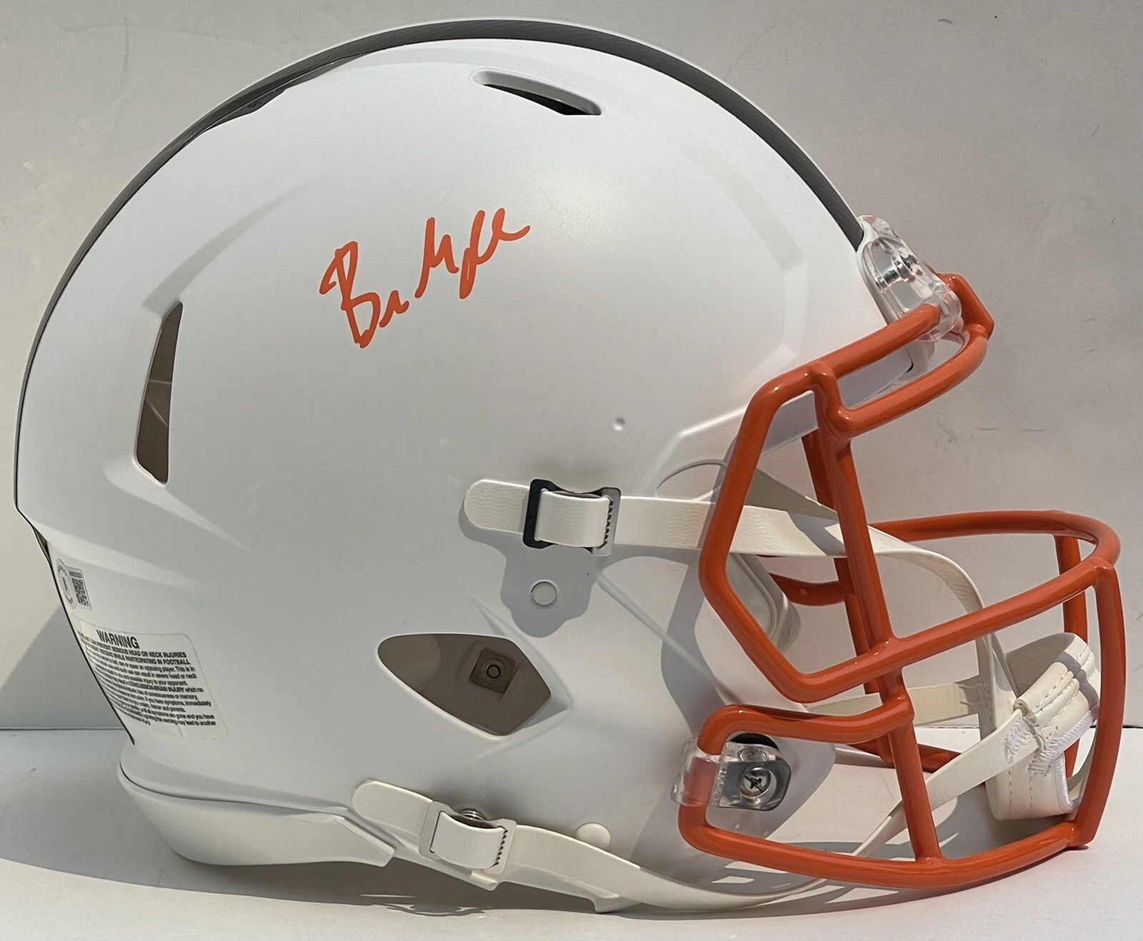 Baker Mayfield Signed Auto Cleveland Browns Matte White Full Size Helmet Beckett