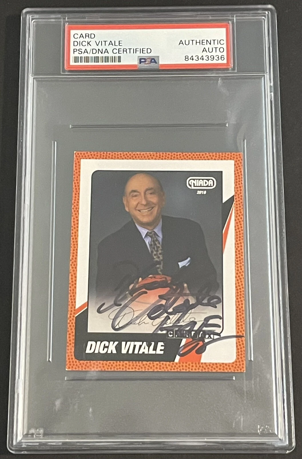 Dick Vitale Signed Autographed 2018 Niada ESPN Card PSA/DNA