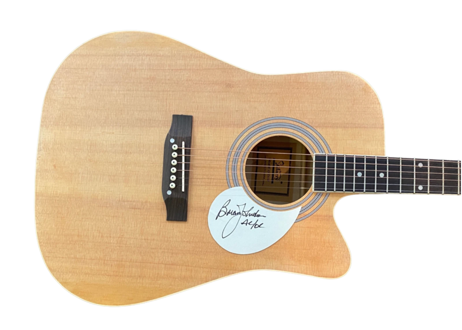 Brian Johnson Signed Autographed Full Size Acoustic Guitar AC/DC ACOA COA