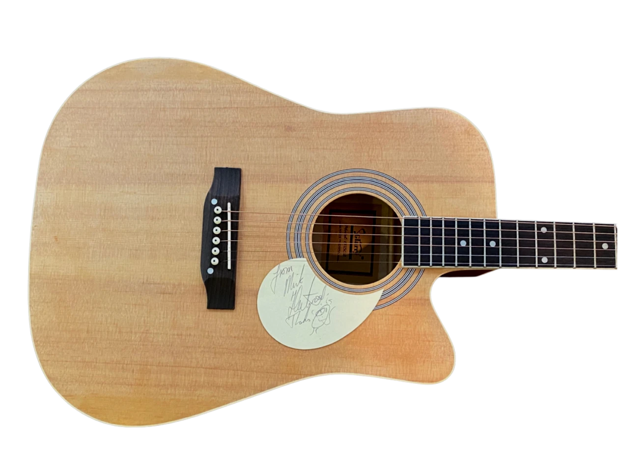 Mick Fleetwood Signed Autograph Full Size Acoustic Guitar Fleetwood Mac ACOA COA