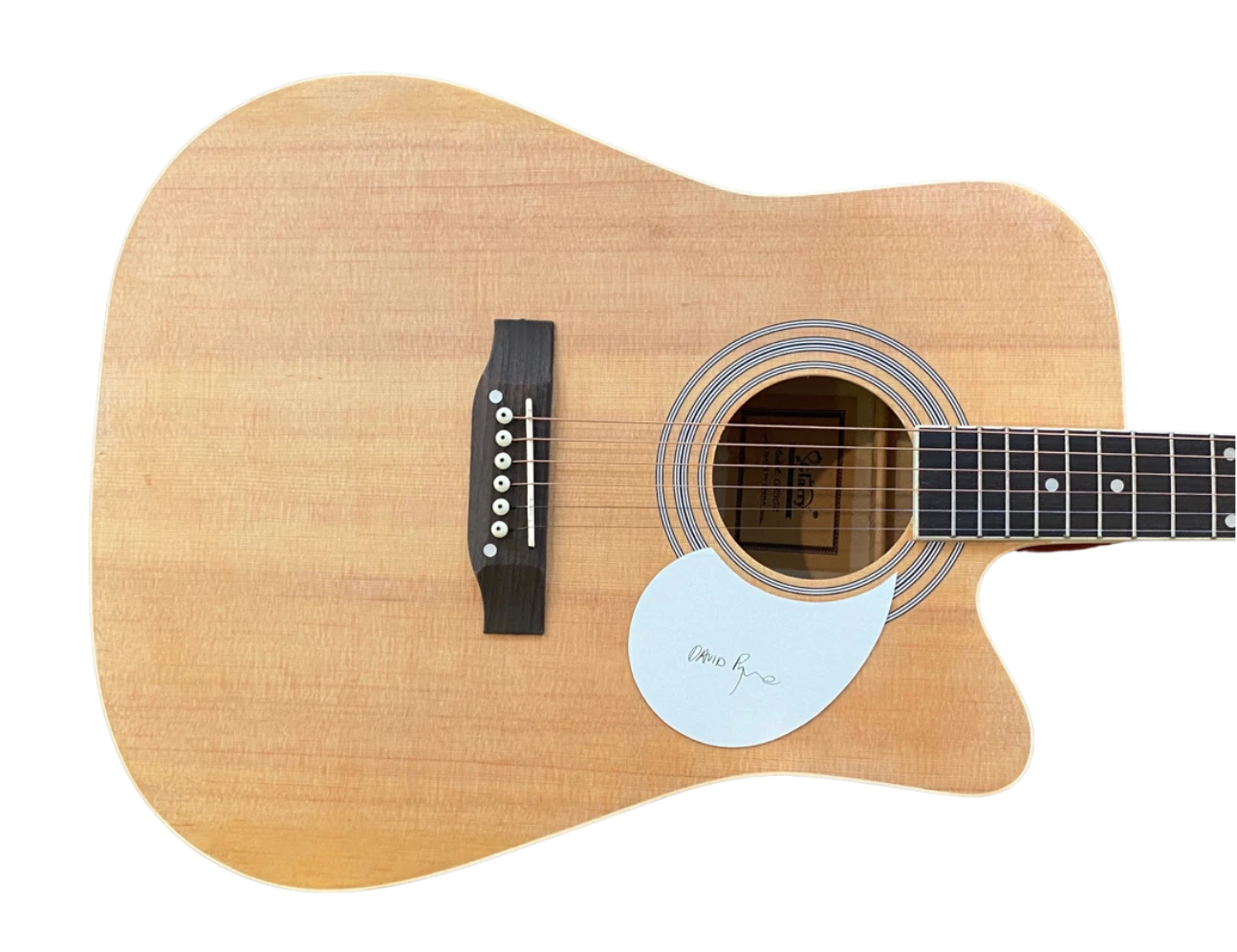 David Byrne Signed Autographed Full Size Acoustic Guitar Talking Heads ACOA COA