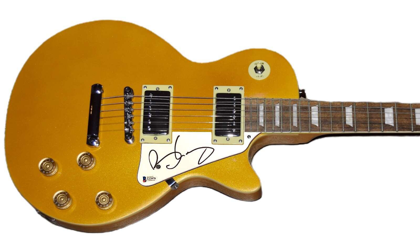 Brian May Signed Autographed Gold LP Style Electric Guitar Queen Beckett COA