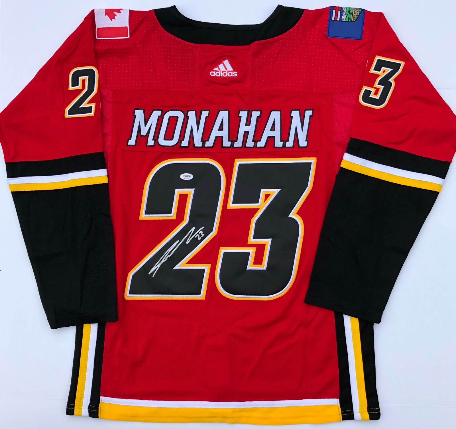 PSA/DNA Calgary Flames #23 SEAN MONAHAN Signed Autographed Hockey Jersey