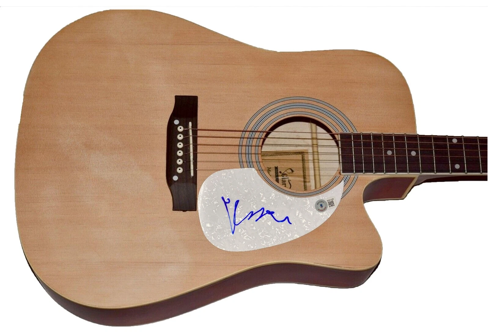 Kesha Signed Autographed Full Size Acoustic Guitar Tik Tok Singer Beckett COA