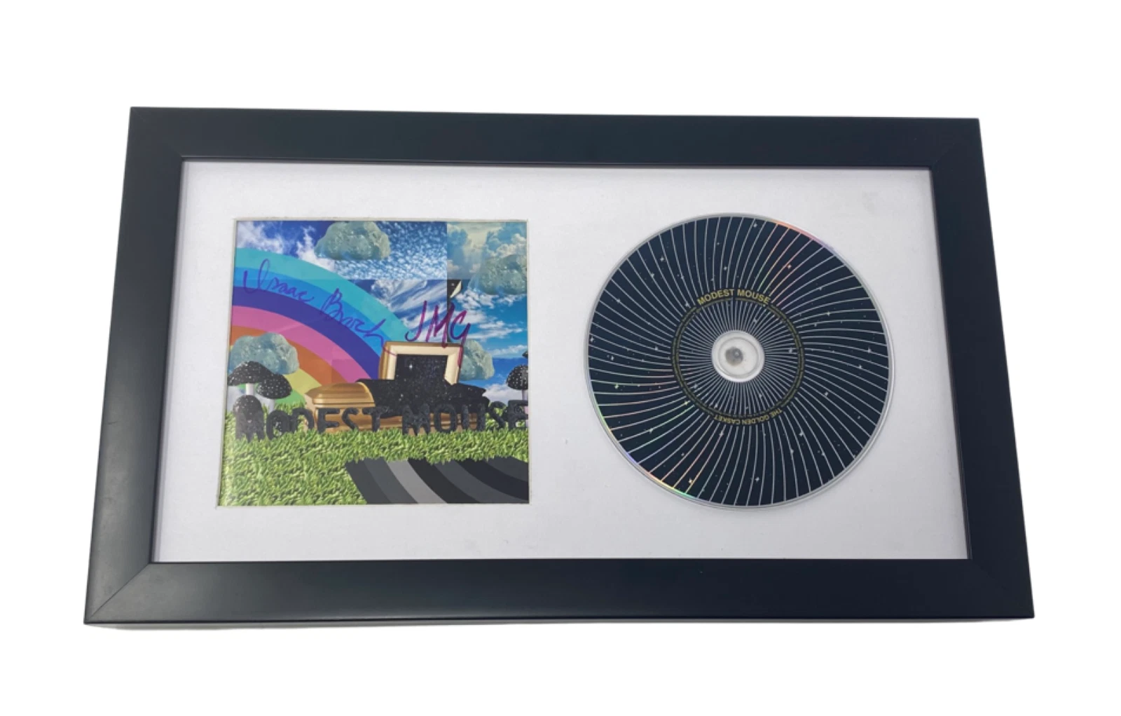 Isaac Brock Modest Mouse Signed The Golden Casket Framed CD Display Beckett COA