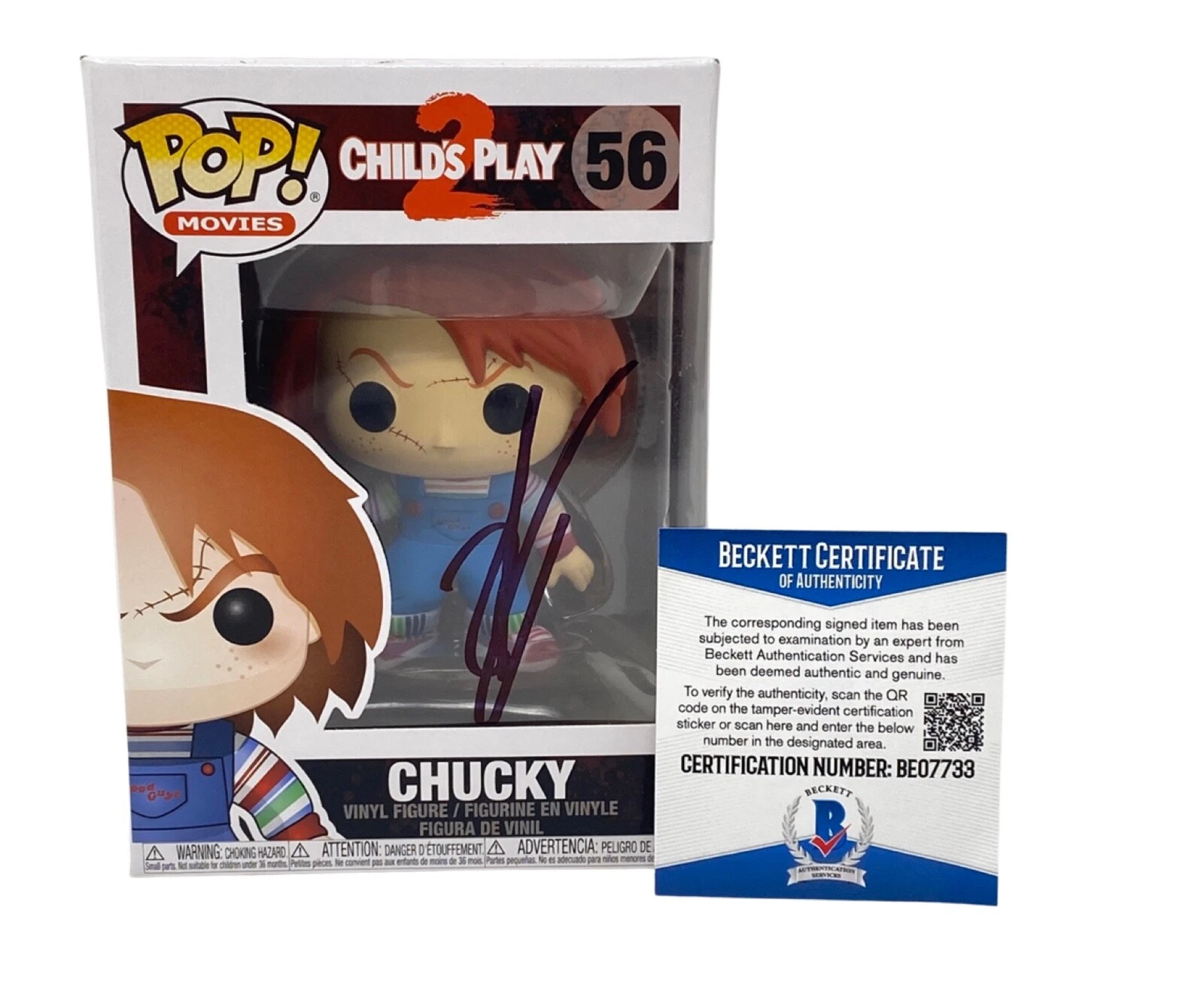 ZACKARY ARTHUR SIGNED AUTOGRAPH FUNKO POP CHUCKY TV SHOW HORROR BECKETT COA COLLECTIBLE MEMORABILIA
