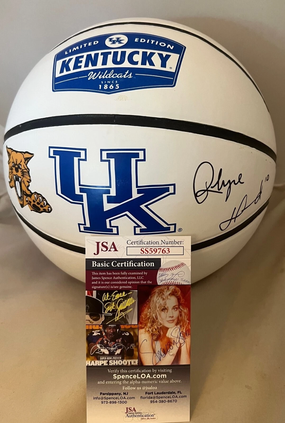Rhyne Howard signed Kentucky Wildcats Logo Basketball Ball autographed JSA