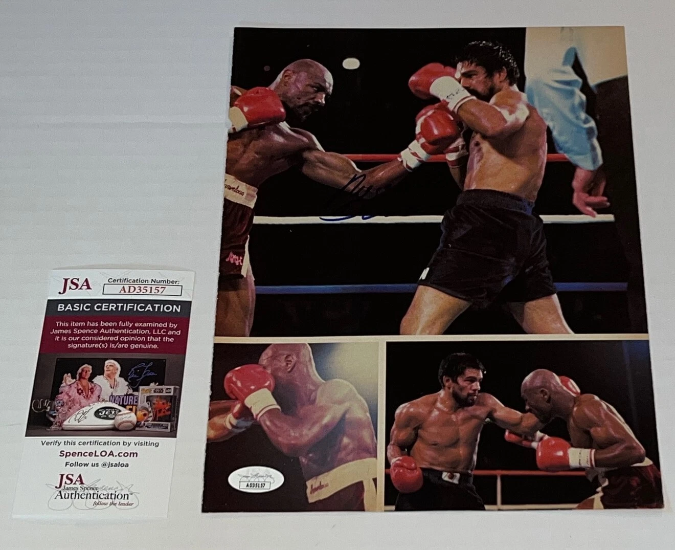 Roberto Duran signed Magazine Page Boxing Champ autographed #3 JSA