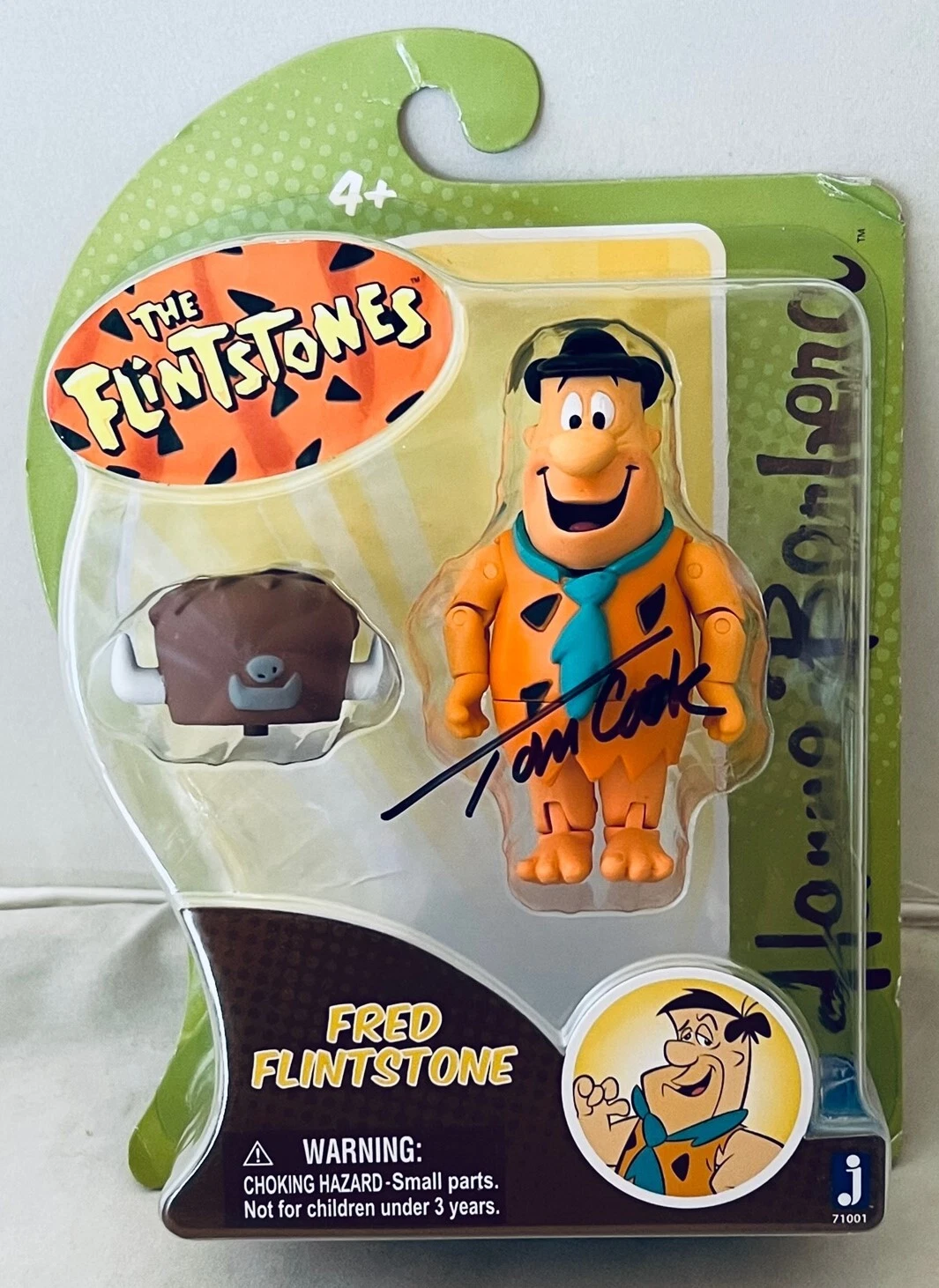 Tom Cook Flintstones signed Fred Flintstone 3 1/2 Figure autographed