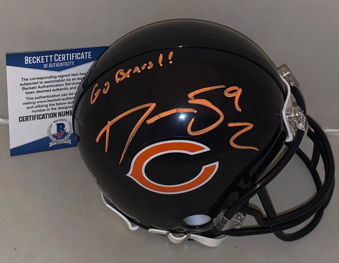 Danny Trevathan signed Chicago Bears mini helmet autographed Beckett