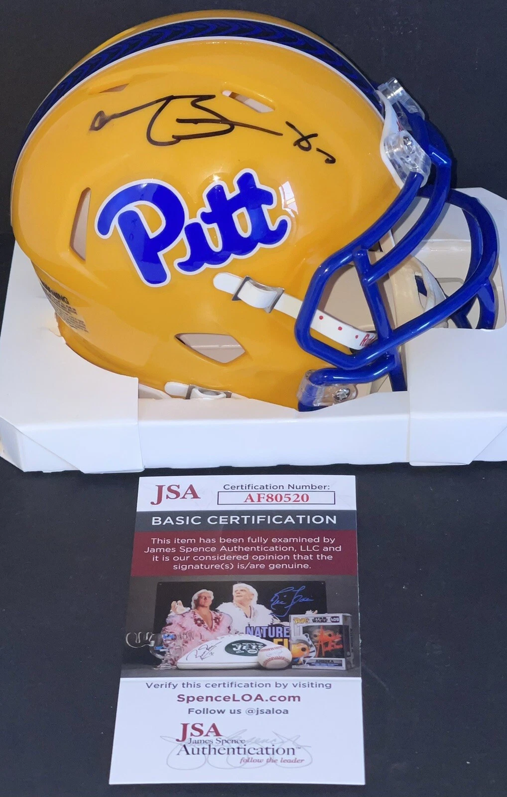 TYLER BOYD SIGNED PITT PANTHERS MINI HELMET AUTOGRAPHED JSA COA BENGALS COLLECTIBLE MEMORABILIA