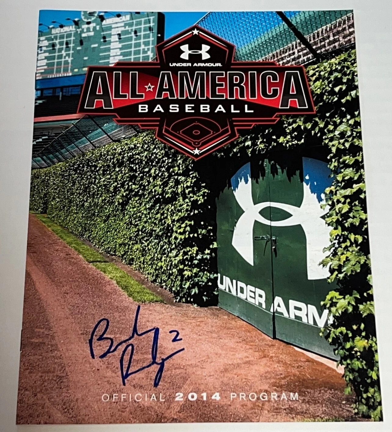 BRENDAN RODGERS COLORADO ROCKIES SIGNED 2014 UNDER ARMOUR PROGRAM AUTOGRAPHED COLLECTIBLE MEMORABILIA