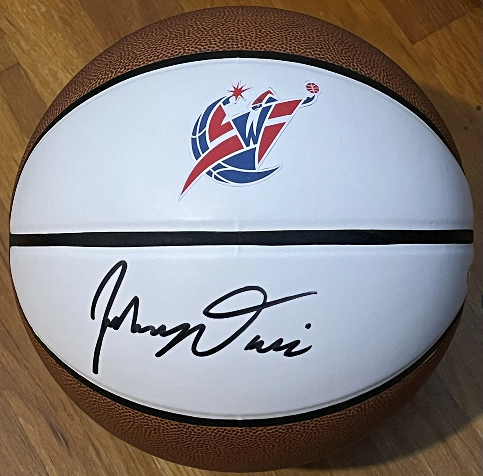 Johnny Davis Signed Autographed Washington Wizards Logo Basketball PSA/DNA