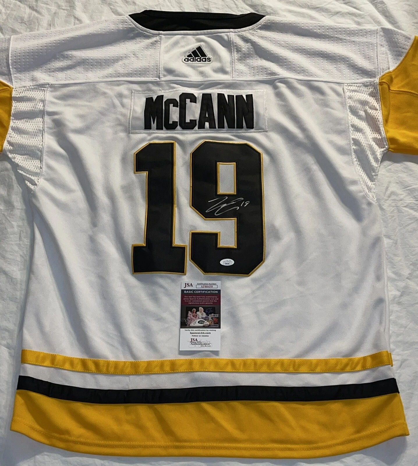 Jared McCann Signed Autographed Pittsburgh Penguins Jersey Stanley Cup JSA